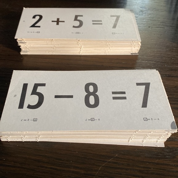 VINTAGE 1966 Ed U Cards New Math Addition & Subtraction Flash Cards - Picture 7 of 11